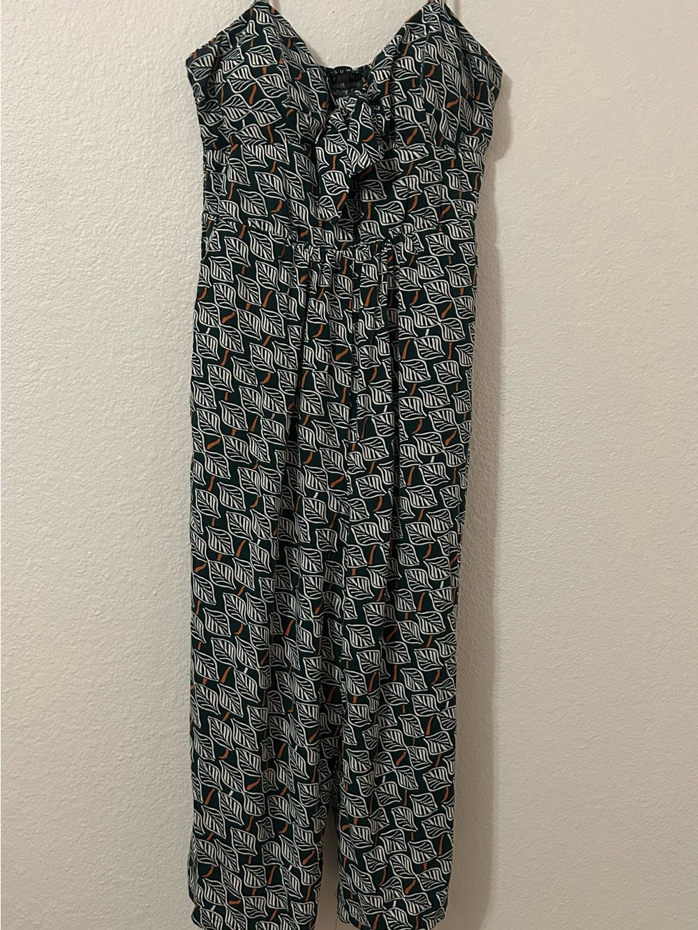 Spaghetti Strap Geometric Print Jumpsuit in Multicolor